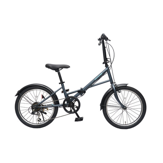 KAZESEEKA 折りたたみ自転車 20インチ CityX 【シマノ6段変速/前後泥よけ】 小径車 通勤 通学 (黑)